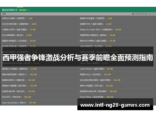 西甲强者争锋激战分析与赛季前瞻全面预测指南